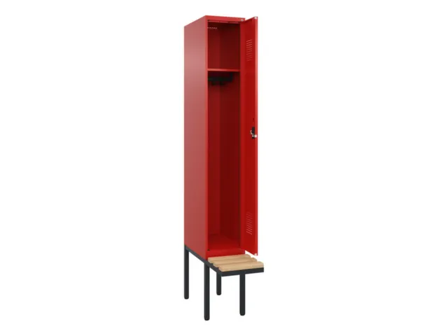 locker met bank,HxBxD 2120x300x815mm,1vak,vak B 300mm,cilinderslot