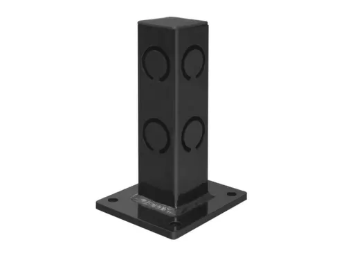 vloerbarrière,hoekpaal,v. binnen,HxBxD 250x70x70mm,staal,zwart