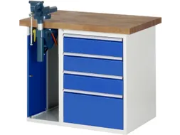 werkbank,HxBxD 890x1000x700mm,beukblad,draagverm. 750kg,2containers