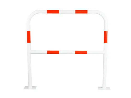 beschermbeugel,v. binnen/buiten,HxBxD 1000x1000x150mm,staal,wit/rood