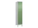 locker voor scheiding van kleding,HxBxD 1950x400x500mm,1vak