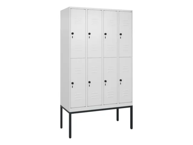 dubbeldekse locker,HxBxD 2120x1200x500mm,4x2vak.,vak B 300mm