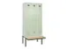 locker met bank,voor scheiding van kleding,HxBxD 2120x900x815mm,3vak