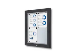 Vergrendelbaar vitrine mededelingenbord Outdoor 4xA4 Antraciet