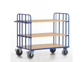 etagewagen,draagverm. 500kg,laadvl. LxB 1000x700mm,houtetage,RAL5010 - 1