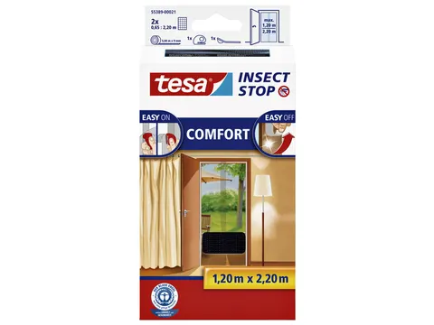 Insectenhor tesa Insect Stop COMFORT deur 2x 0,65x2,20m zwart