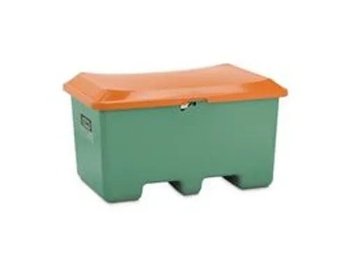 strooigoedbak,400l,HxBxD 680x1210x820mm,GVK,groen,deksel oranje
