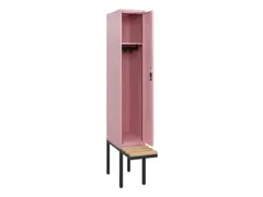 locker met bank,HxBxD 1950x300x815mm,1vak,vak B 300mm,cilinderslot