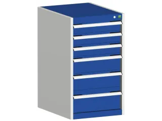 ladekast HxBxD 900x525x525mm 6laden romp RAL7035 front RAL5010 - 1