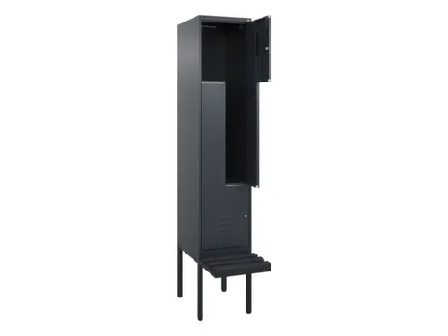 Z-garderobekast,HxBxD 2120x400x815mm,2vak,vak B 400mm,cil.-slot