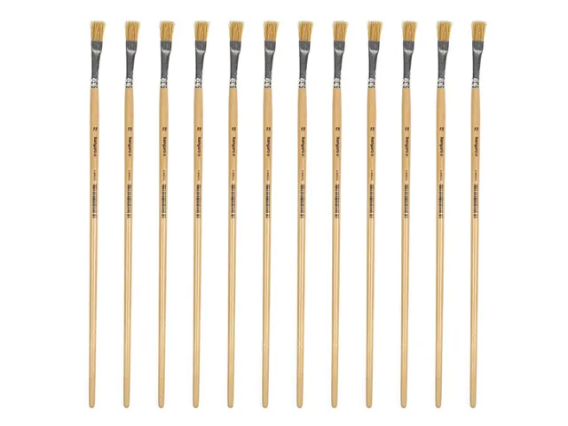 Lyonse penseel Kangaro #12 gelakt hout doos a 12 stuks