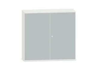 Kantoorkast 1150x1200x430mm Romp Wit Decor Front Lichtgrijs - 1