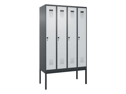 locker voor scheiding van kleding,HxBxD 2120x1200x500mm,4vak