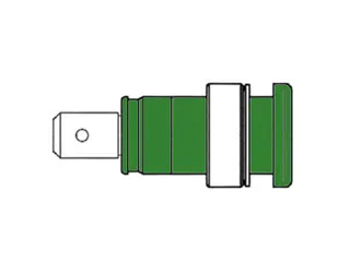 Geisoleerde Inbouwbus 4mm, Aanraakveilig / Groen (SEB 2620-F6,3) - 1