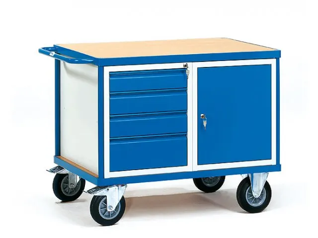 Zware Werkplaatswagens 2476 600kg 1050x700mm Ral5007