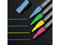 Krijtstift Sigel set 4kleuren ronde punt 1-2 mm