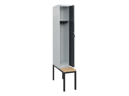 locker met bank,HxBxD 1950x300x815mm,1vak,vak B 300mm,draaigrendel