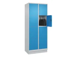 lockerkast,HxBxD 1950x800x500mm,2x4vakken,vak B 400mm,cil.-slot,sokkel