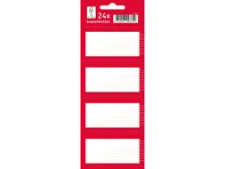 Boeketiket 24 Etiketten 6 Vellen Van 4 Stuks Rood