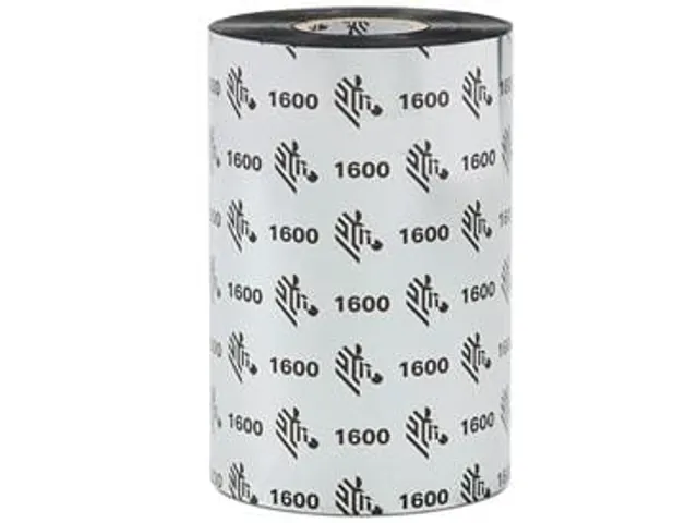 Zebra 1600 wax ribbon 01600BK22045 156mmx450m