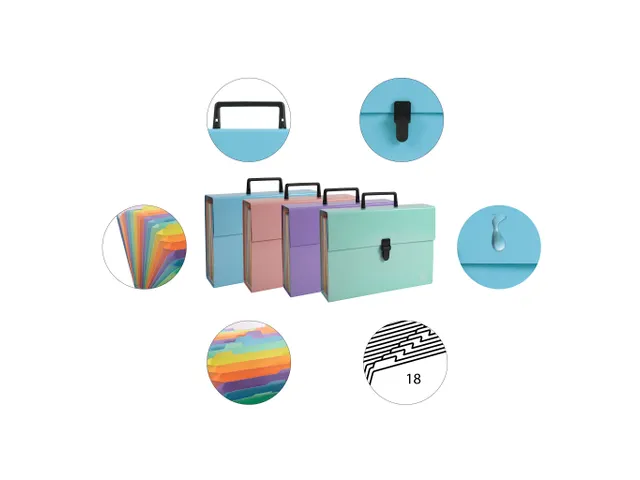 Sorteermap 18 ind. A quarel geassort.