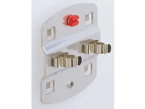 Gereedschapsklem Dubbel Geperforeerde Platen Ø 10mm Aluminium-Kleurig