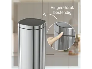 Afvalbak Desq 6132.18 Touch 50 liter RVS zilver - 3