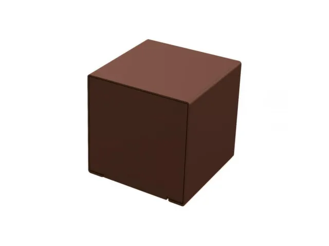 sièges cubes,HxlxP 450x450x450mm,acier-assise corten effet rouille