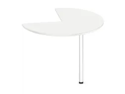 aanbouwtafel,i.h.v.,HxØ 720-840x1000mm,driekwartrond,Bl-wit
