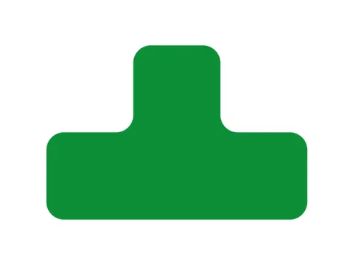 plaksymbool,T-vorm,markering HxB 100x150mm,PVC,groen