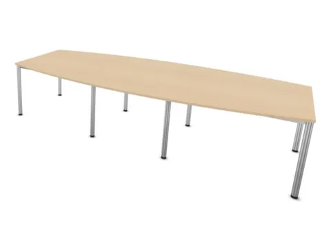 vergadertafel,HxBxD 740x3200x1400mm,vatvormig,NE-esdoorn