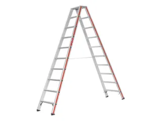 trapladder,beide zijden,2x10treden,Stand H 1,85m,balk L 2,54m - 1