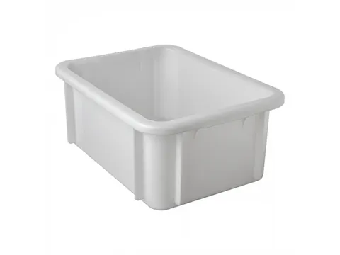 Emga Stapelbak kunststof wit 12 liter 39.5x29.5x16.5cm