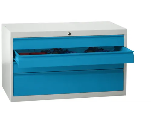 ladekast 600x1023x600mm 4laden cilinderslot RAL7035 front RAL5012