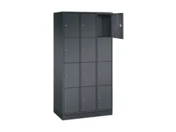 lockerkast,HxBxD 1950x920x500mm,3x4vakken,cil.-slot,sokkel