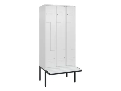 Z-garderobekast,HxBxD 2120x900x815mm,6vak,vak B 300mm,cil.-slot
