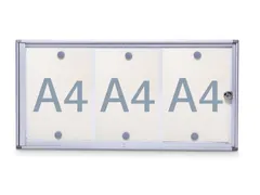 Vitrine Maulextraslim 3xa4 Aluminium Binnen