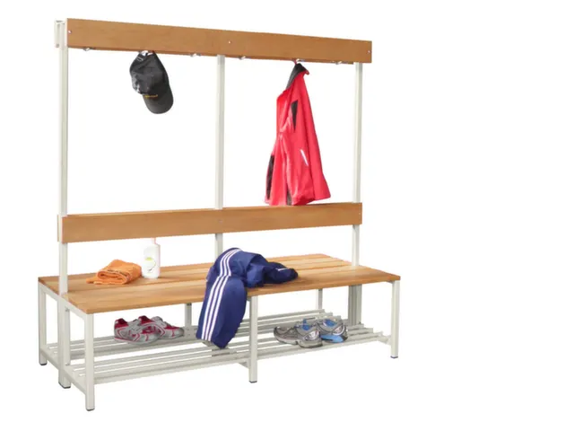 banc double,HxLxP 1600x2000x770mm,piètement RAL9010