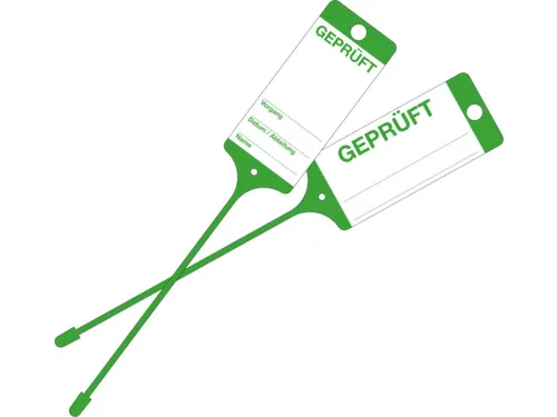 Goederenlabel PP groen “Getest” gelijnd