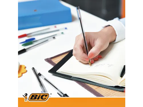 Balpen Bic Cristal medium assorti blister à 8+2 gratis