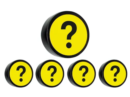 Impressiemagneet Question Mark 35mm Geel