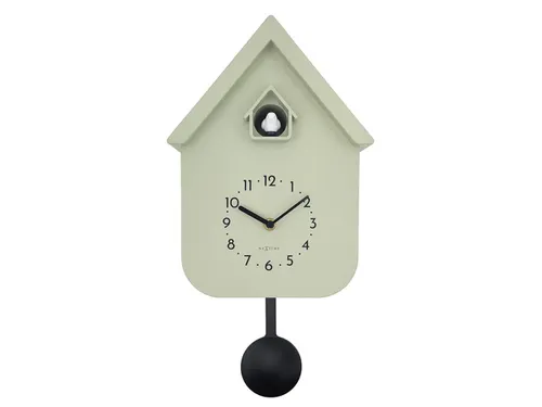 Wandklok NeXtime Twitter 21,5x41,5 cm olijfgroen