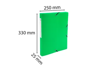 Klasseerdoos PP rug 25mm A4 lichtgroen - 10
