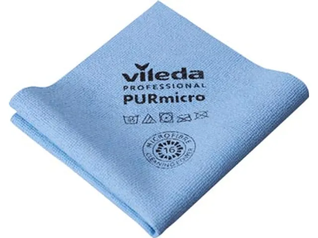 microvezeldoek Purmicro Active 38x35cm blauw 5 stuks