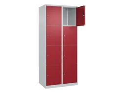lockerkast,HxBxD 1850x800x500mm,2x4vakken,vak B 400mm,cil.-slot
