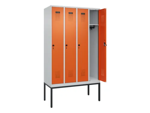 locker,HxBxD 2120x1200x500mm,4vak,vak B 300mm,draaigrendel