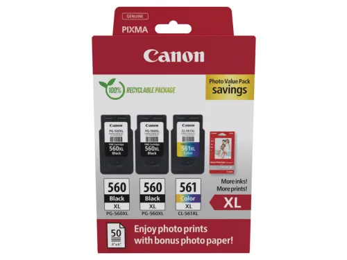 3712C012 Canon PG-560XL x2/CL-561XL-inktcartridge + fotopapier