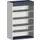 roldeurkast 2000x1300x650mm 4xStalen bodem cil.-slot RAL7035 RAL7016
