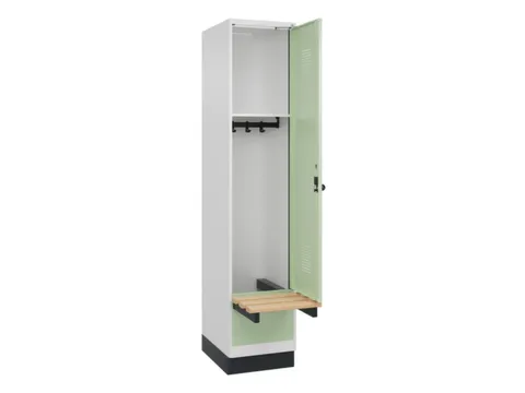 locker met bank,HxBxD 1950x400x815mm,1vak,vak B 400mm,draaigrendel