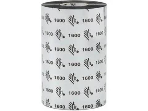 Zebra 1600 wax ribbon 01600BK15645 156mmx450m
